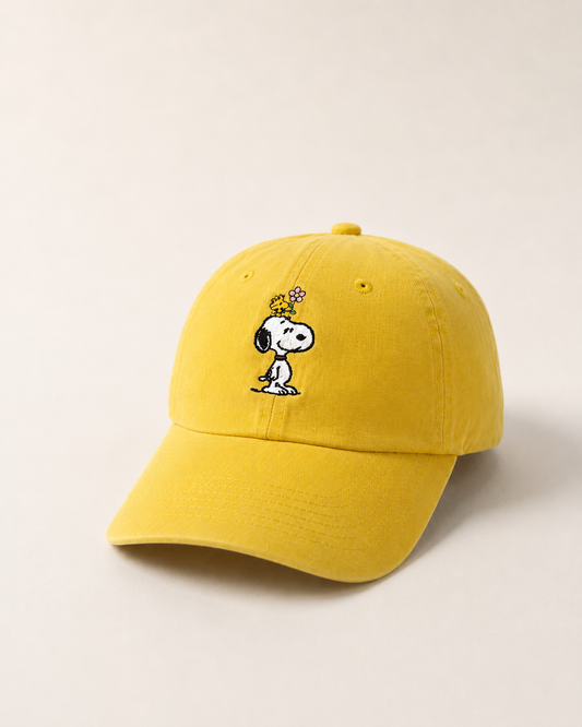 SNOOPY & WOODSTOCK FLOR / AMARILLO ACID WASH