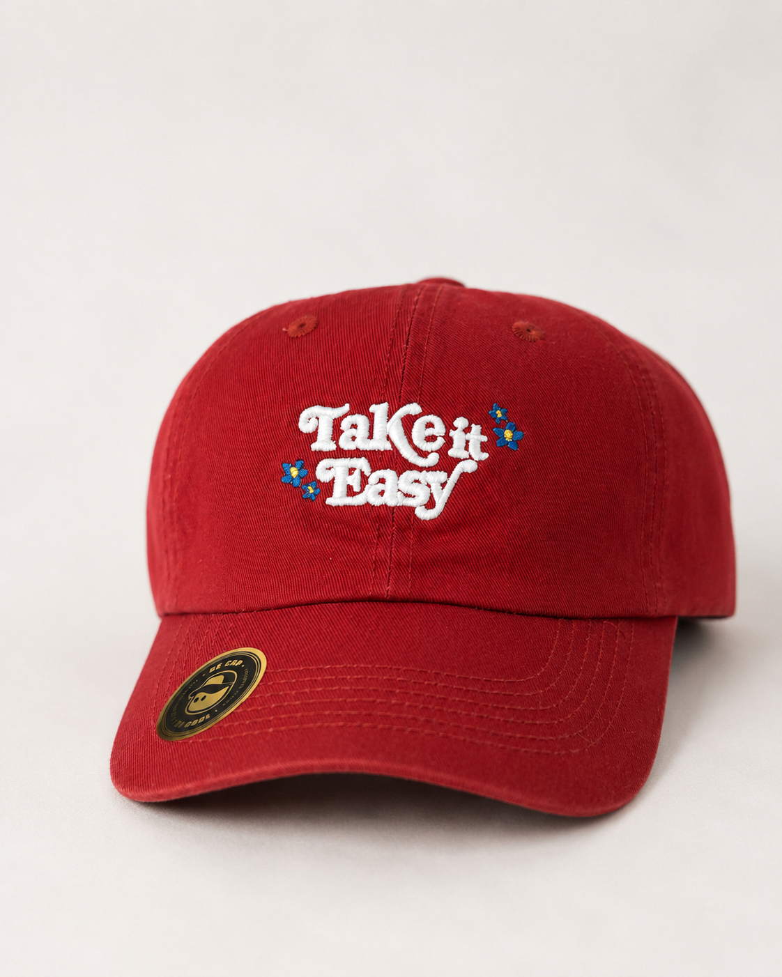 TAKE IT EASY ALGODON. AZUL CIELO/ BLANCO/ROJO