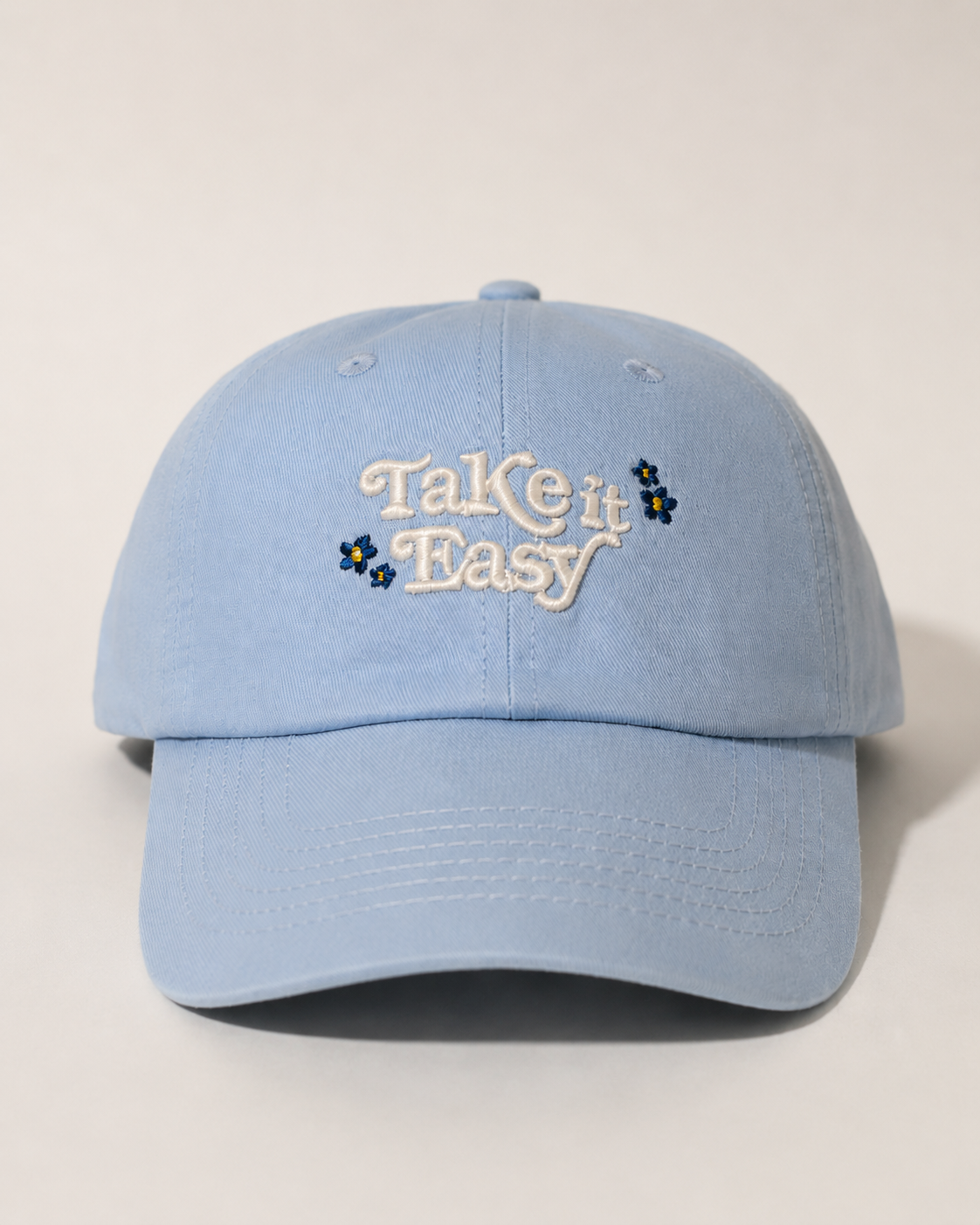 TAKE IT EASY ALGODON. AZUL CIELO/ BLANCO/ROJO