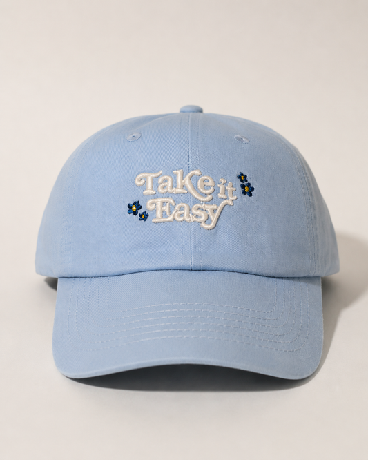 TAKE IT EASY ALGODON. AZUL CIELO/ BLANCO/ROJO